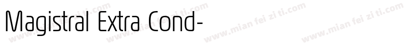Magistral Extra Cond字体转换